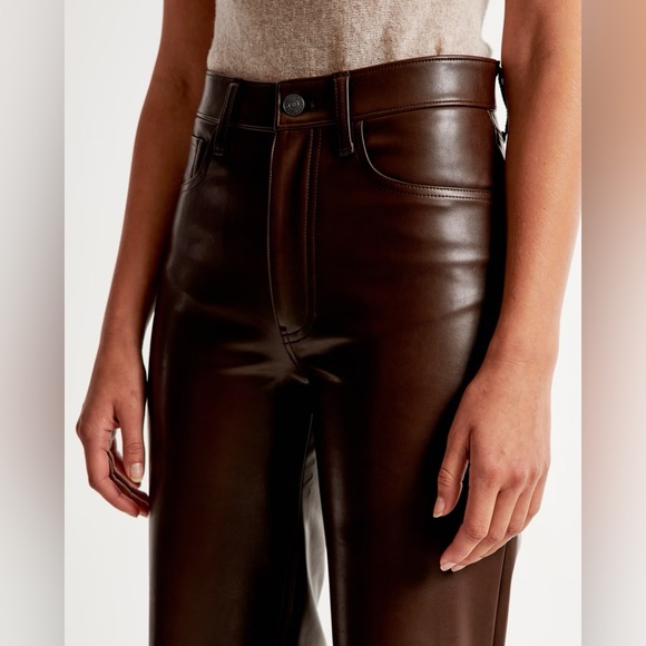 Abercrombie & Fitch - Vegan Leather 90s Relaxed Pant - Picture 5 of 7